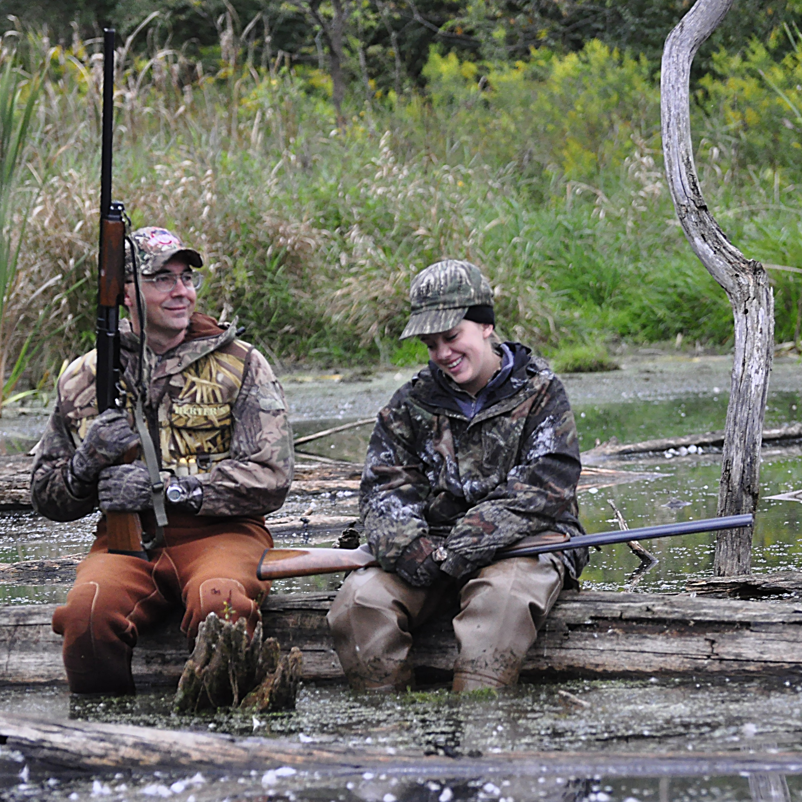 Photo of Phil Seng hunting with his daughter