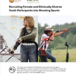 Female archer and male firearm shooter pictured on cover of report.